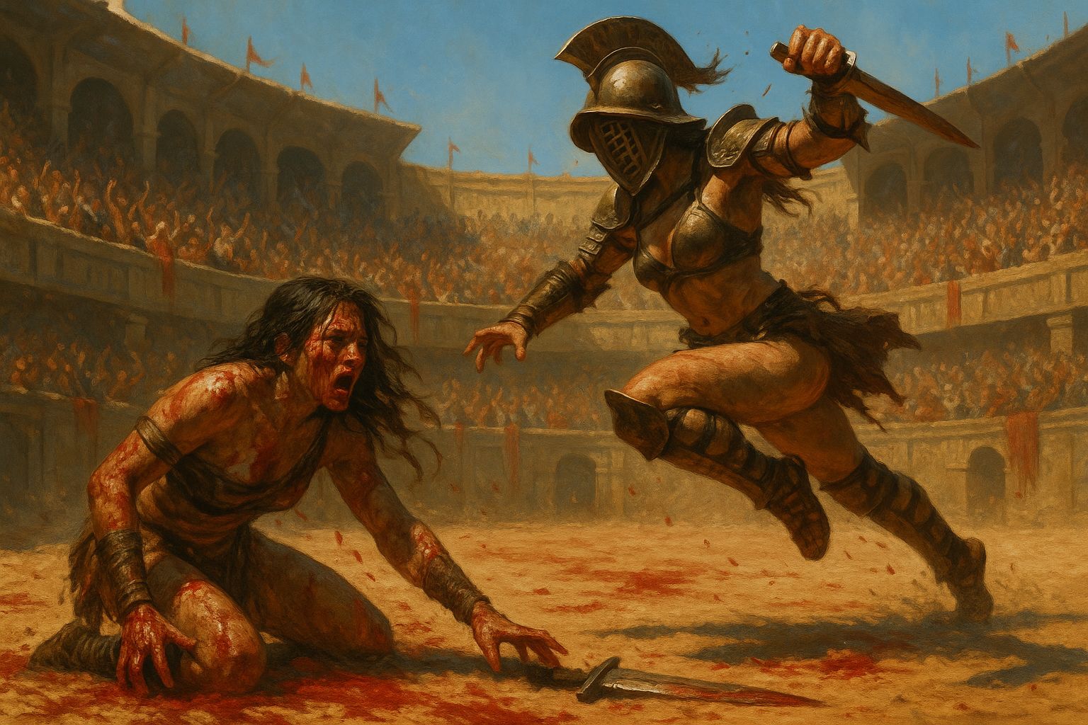 Female gladiators are always a crowd pleaser