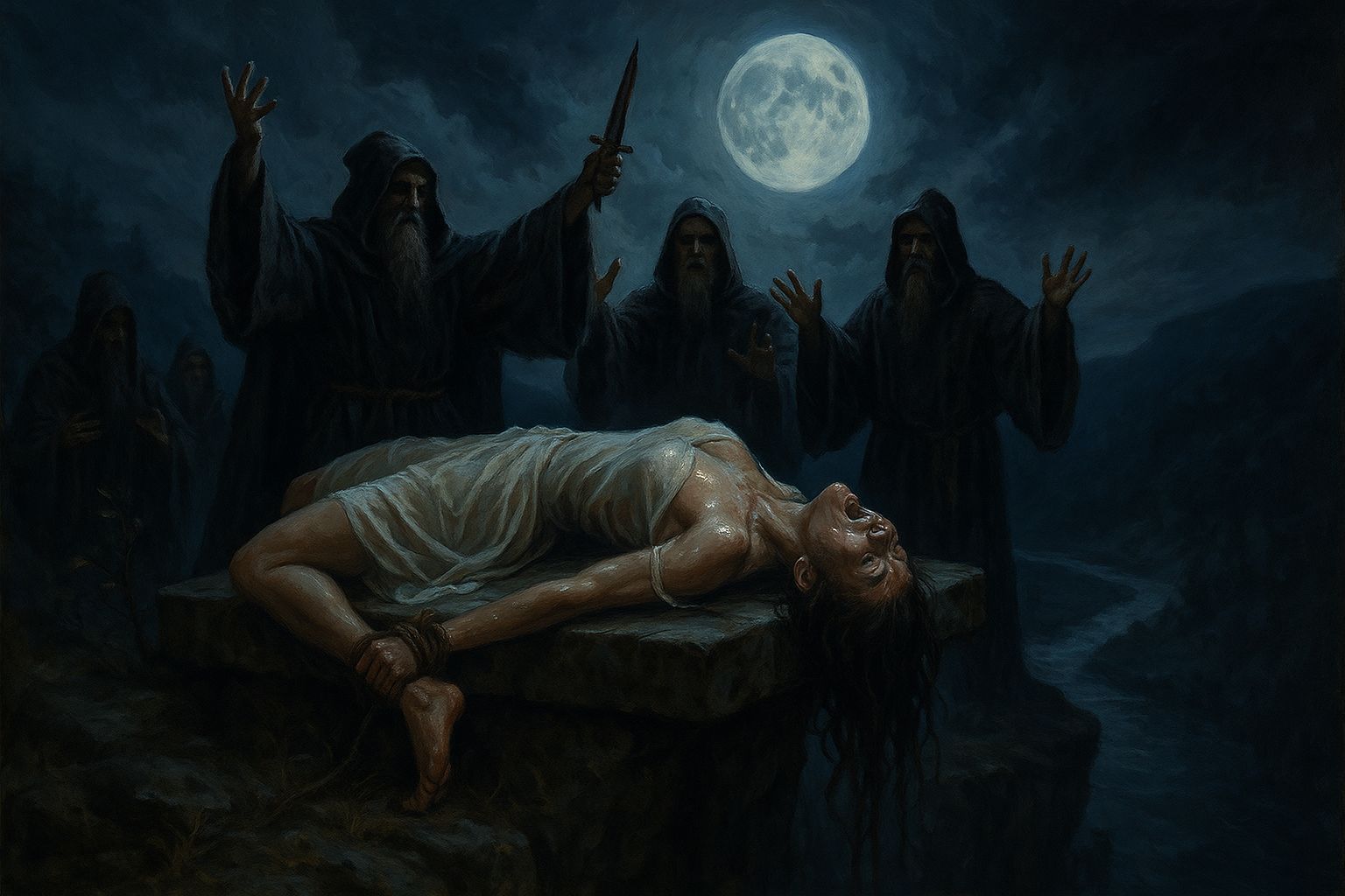 Druids performing the blood sacrifice