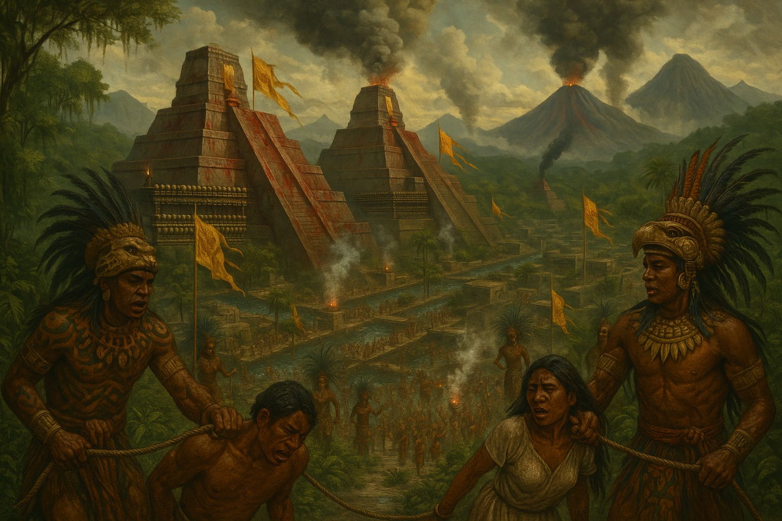 Captives approaching a city