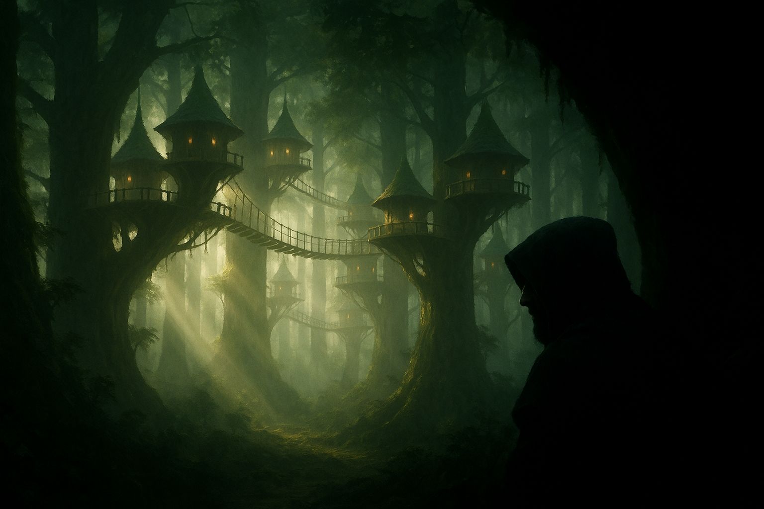 Slaver scouts discovering a village