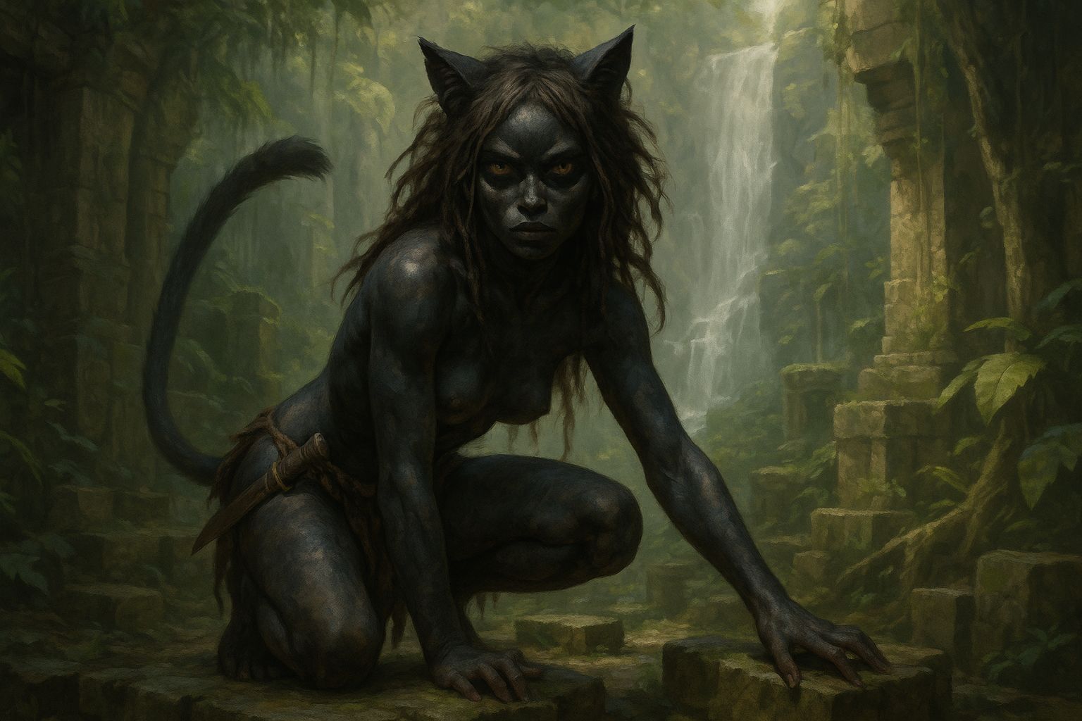 Same catling in panther paint