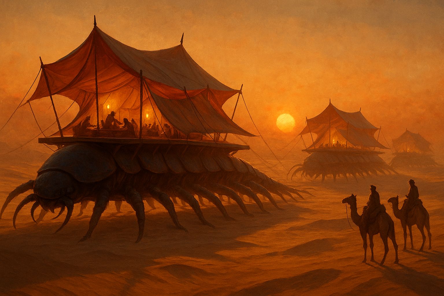 A caravan crossing the Great Desert