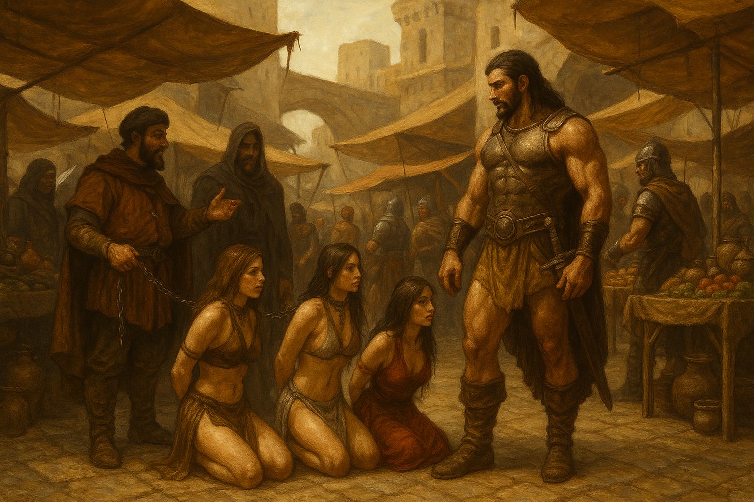 Goods of all kind is for sale, even people