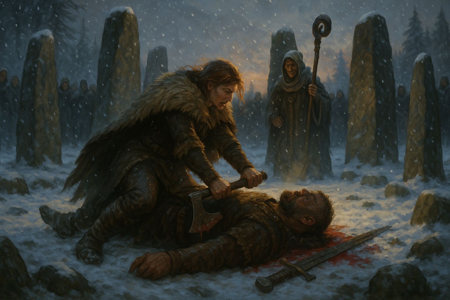 A holmgang between two Draknir