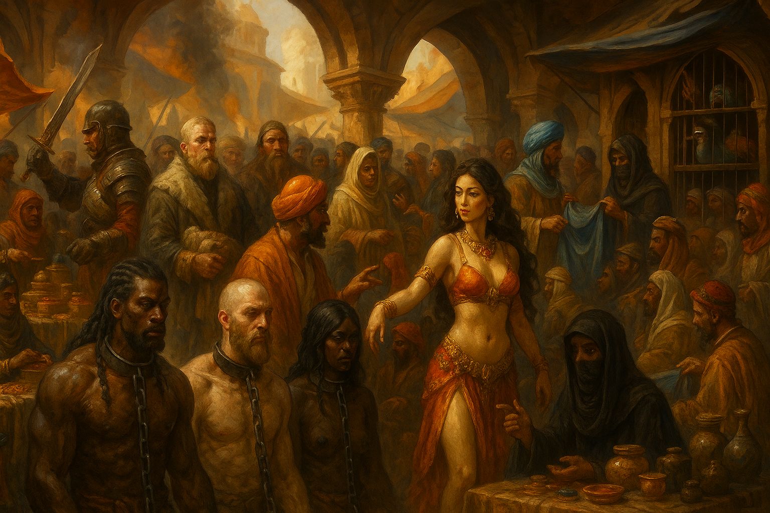 Everything is for sale in the market, even people