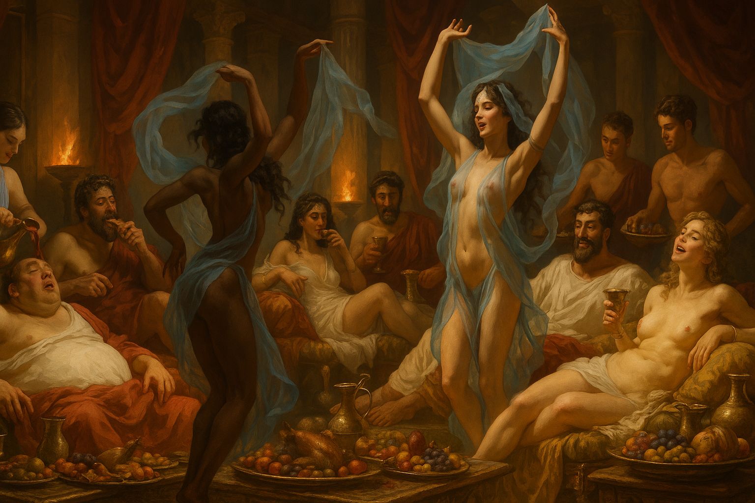 Just before the orgy turns brutal