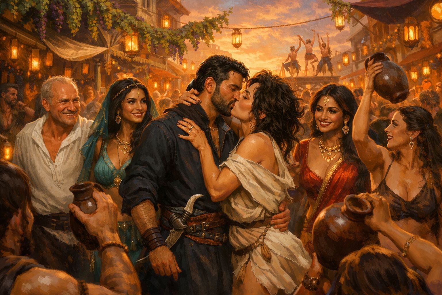 A quick encounter in the crowd