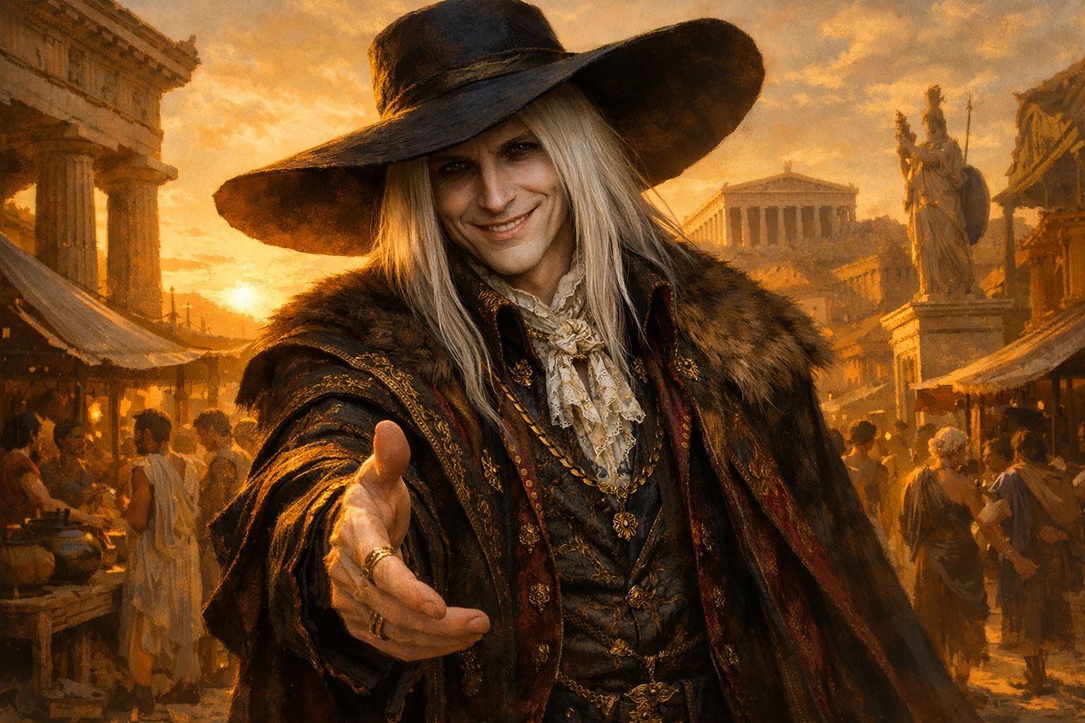 The man in the large hat