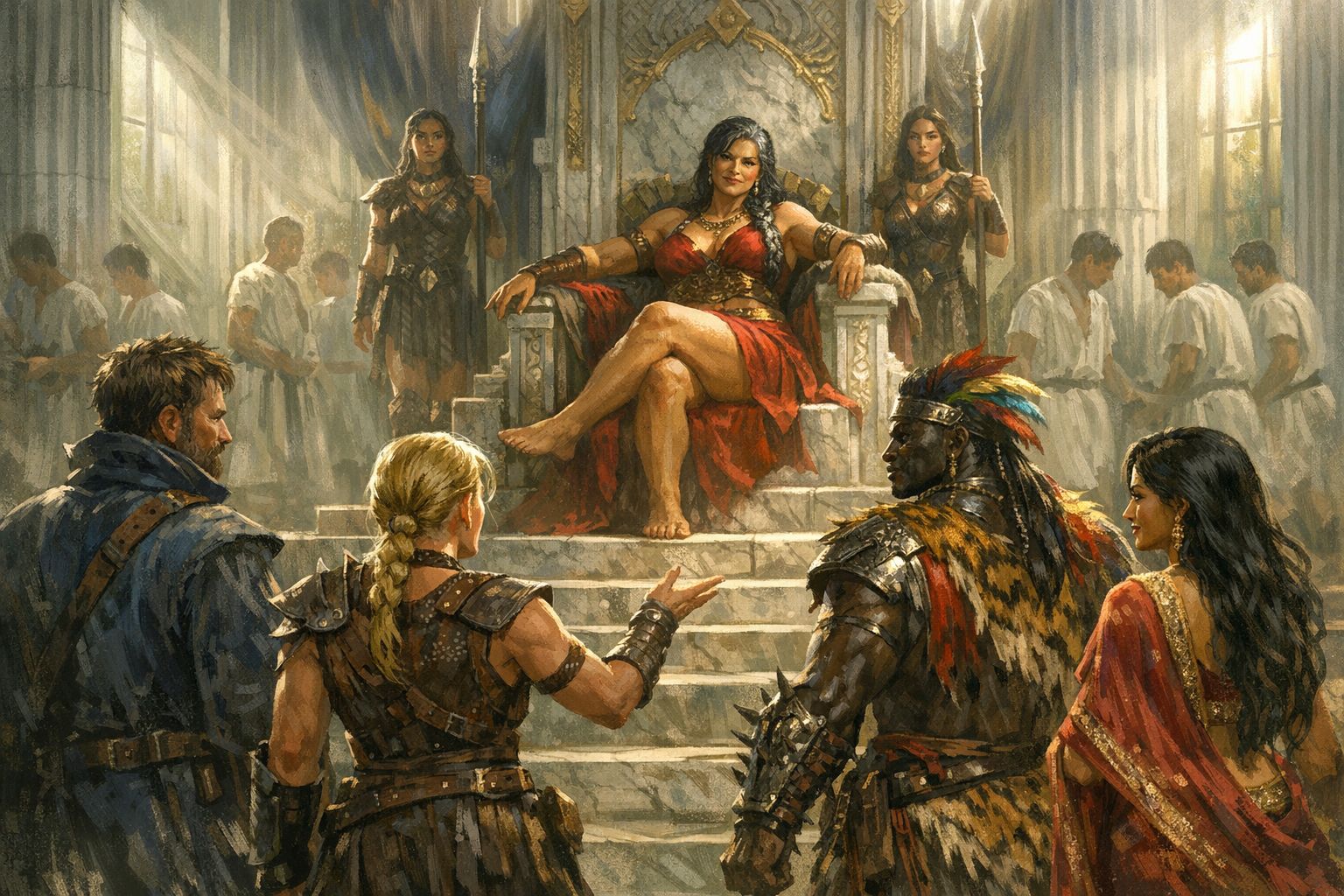 Queen Selkara, comfortably powerful