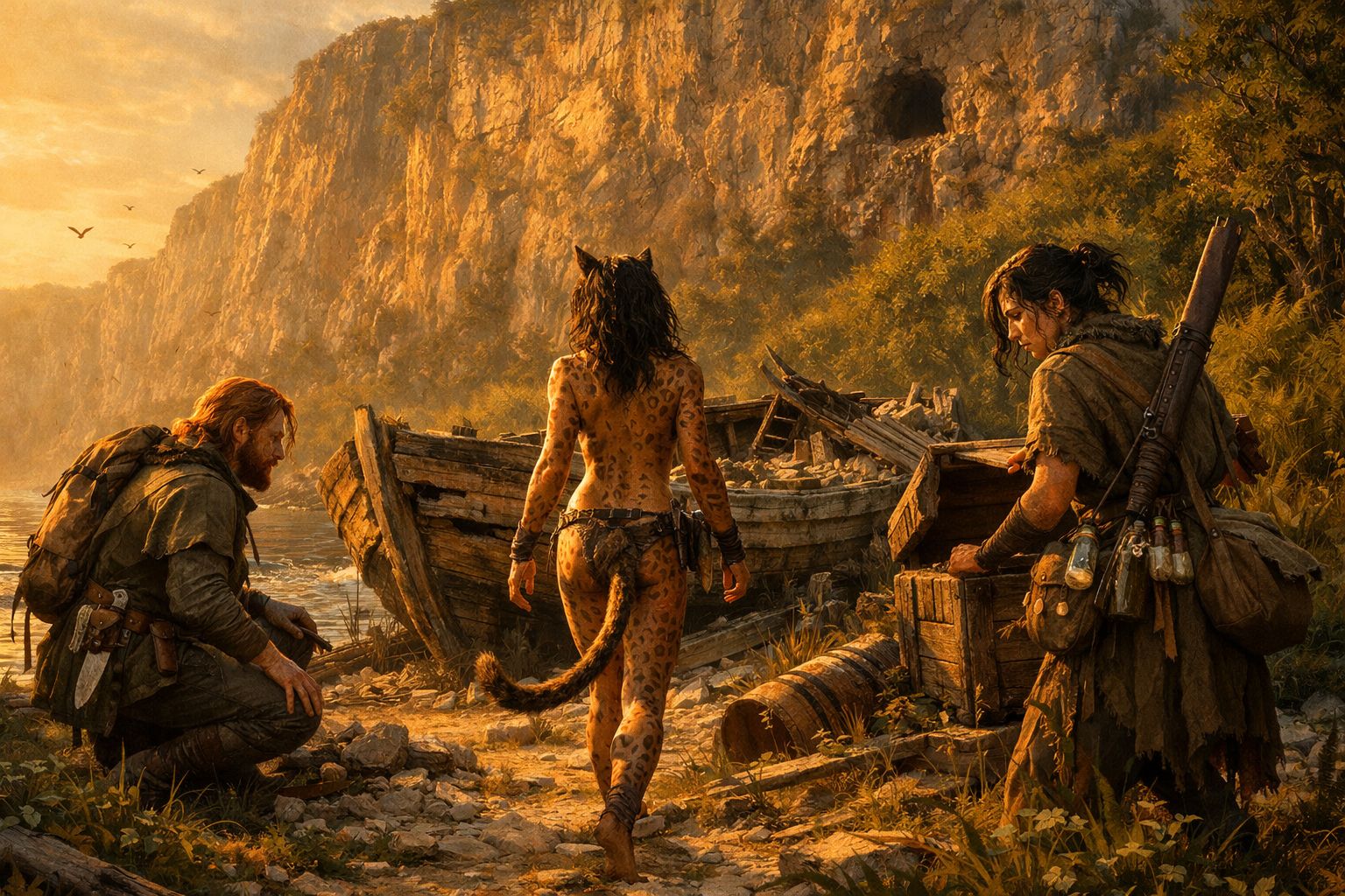 Searching the abandoned camp