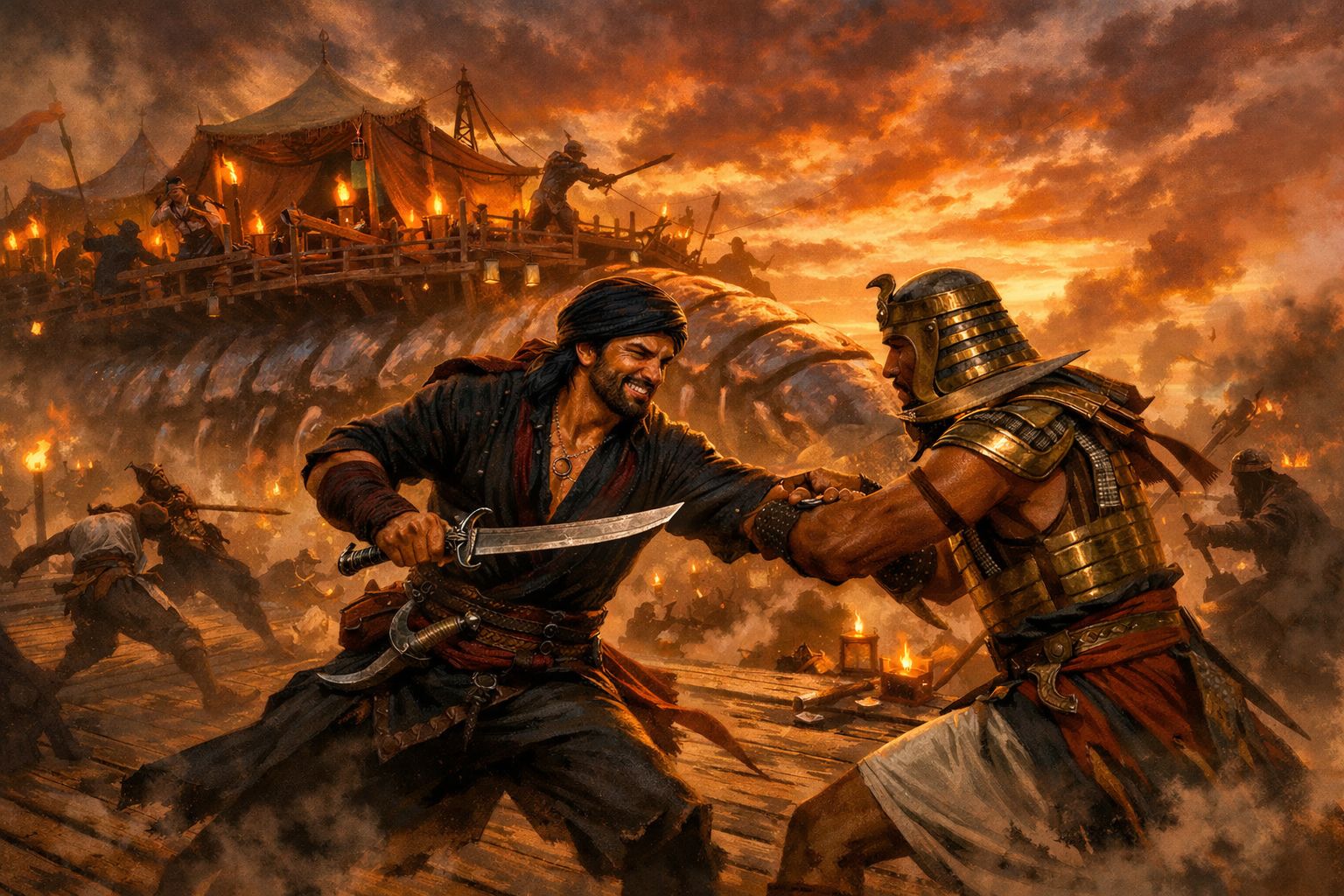 Desperate battle