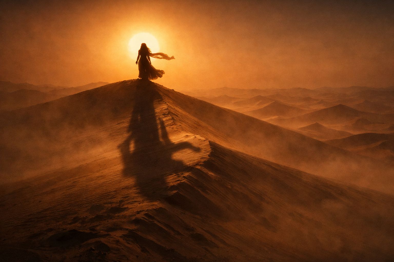 The figure in the sand