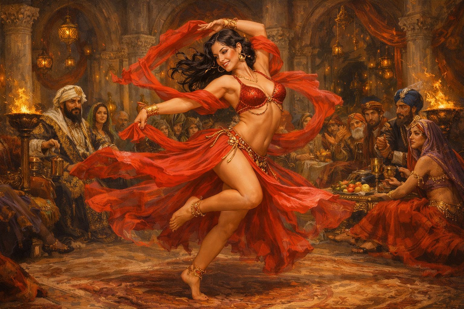 Performing in the palace