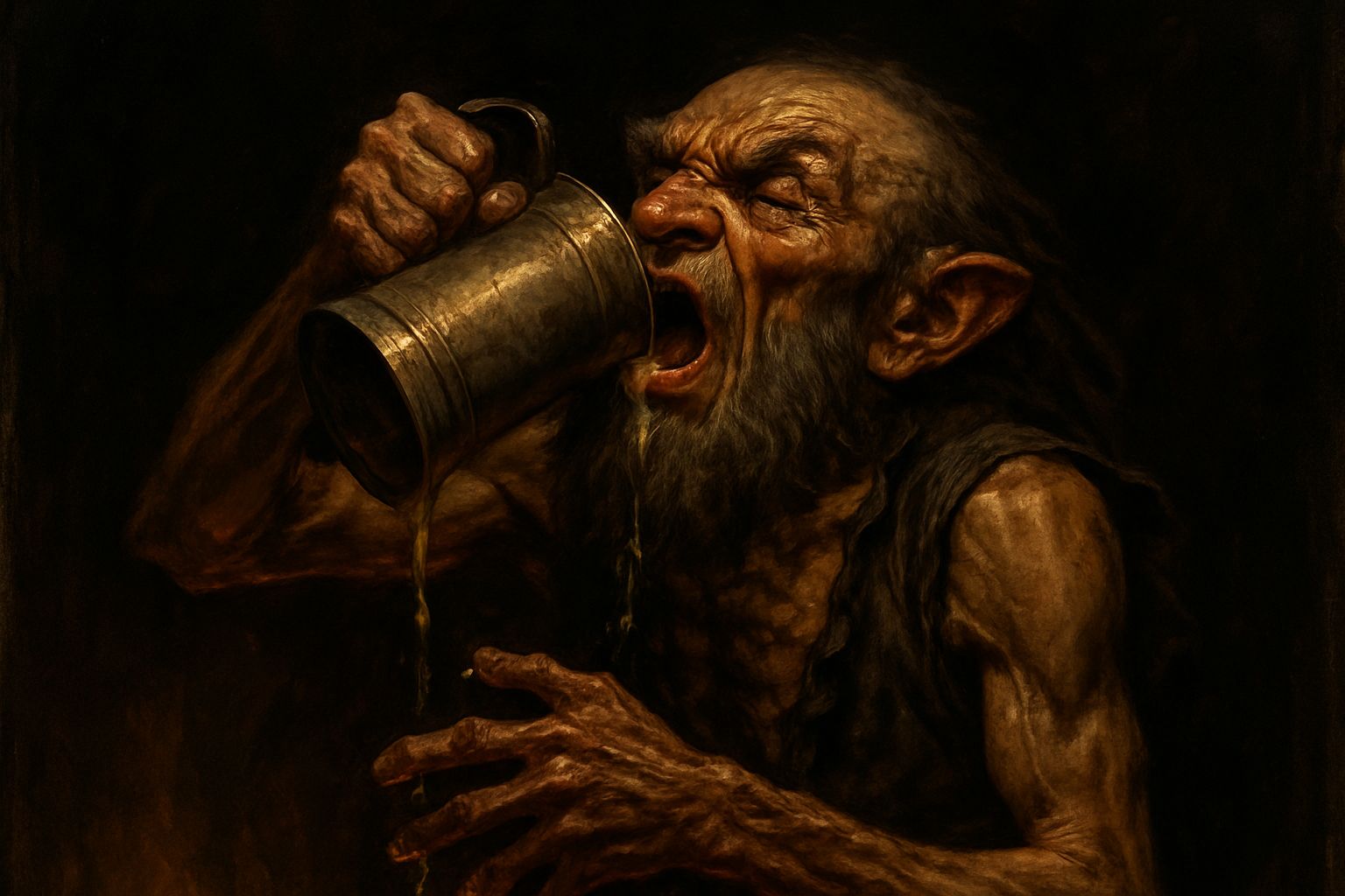 Dwarf doing his favourite thing