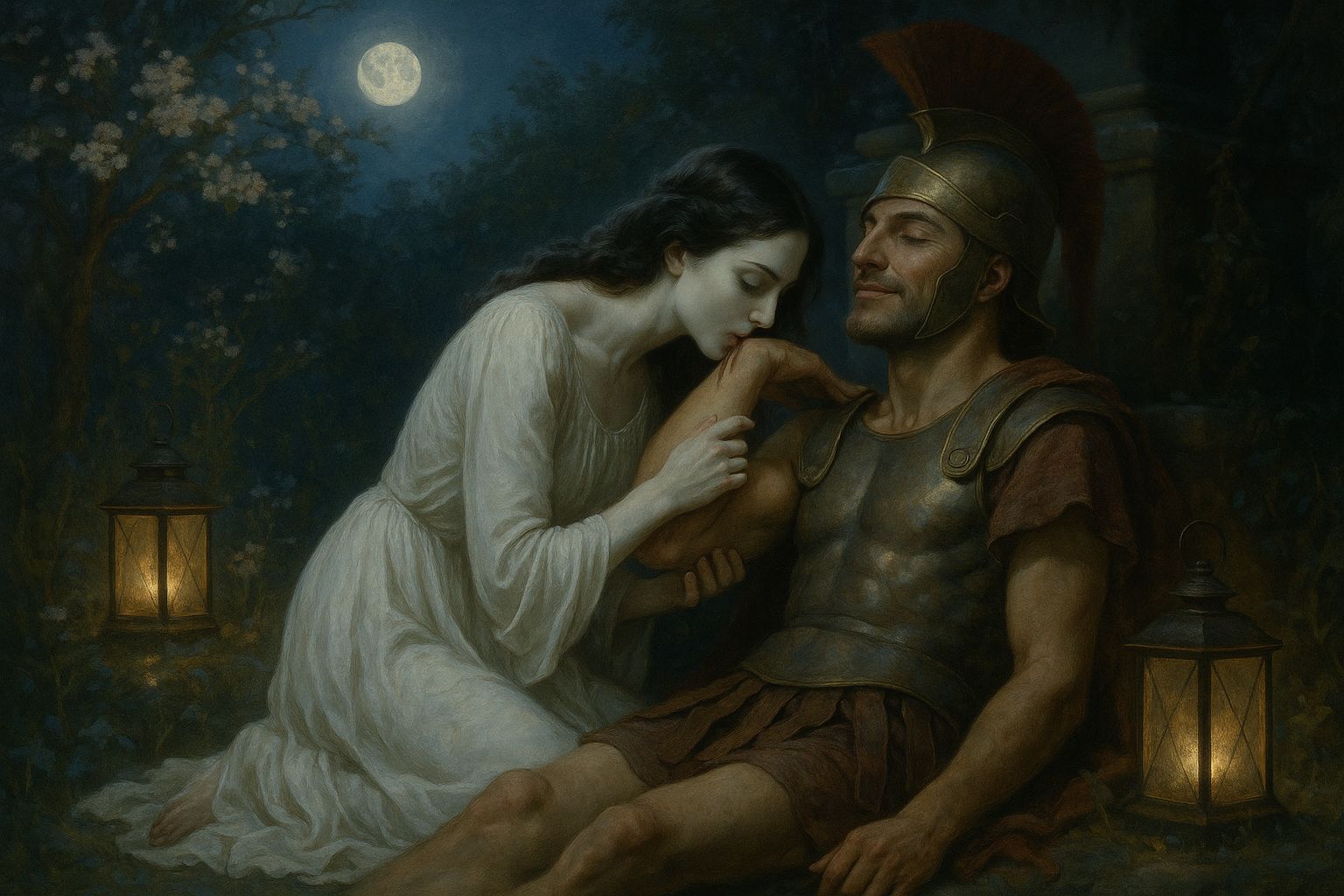 Prima and an Olydrian soldier sharing in communion