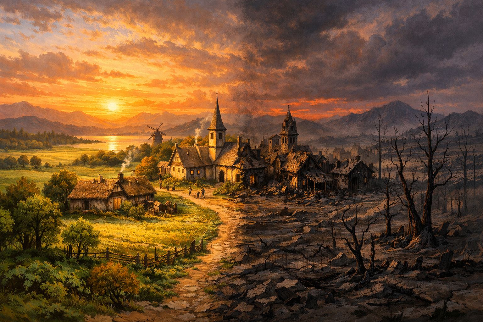 Gathering their belongings and running