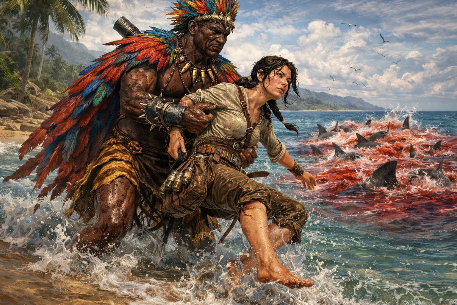 Sharks are preferably observed from a distance