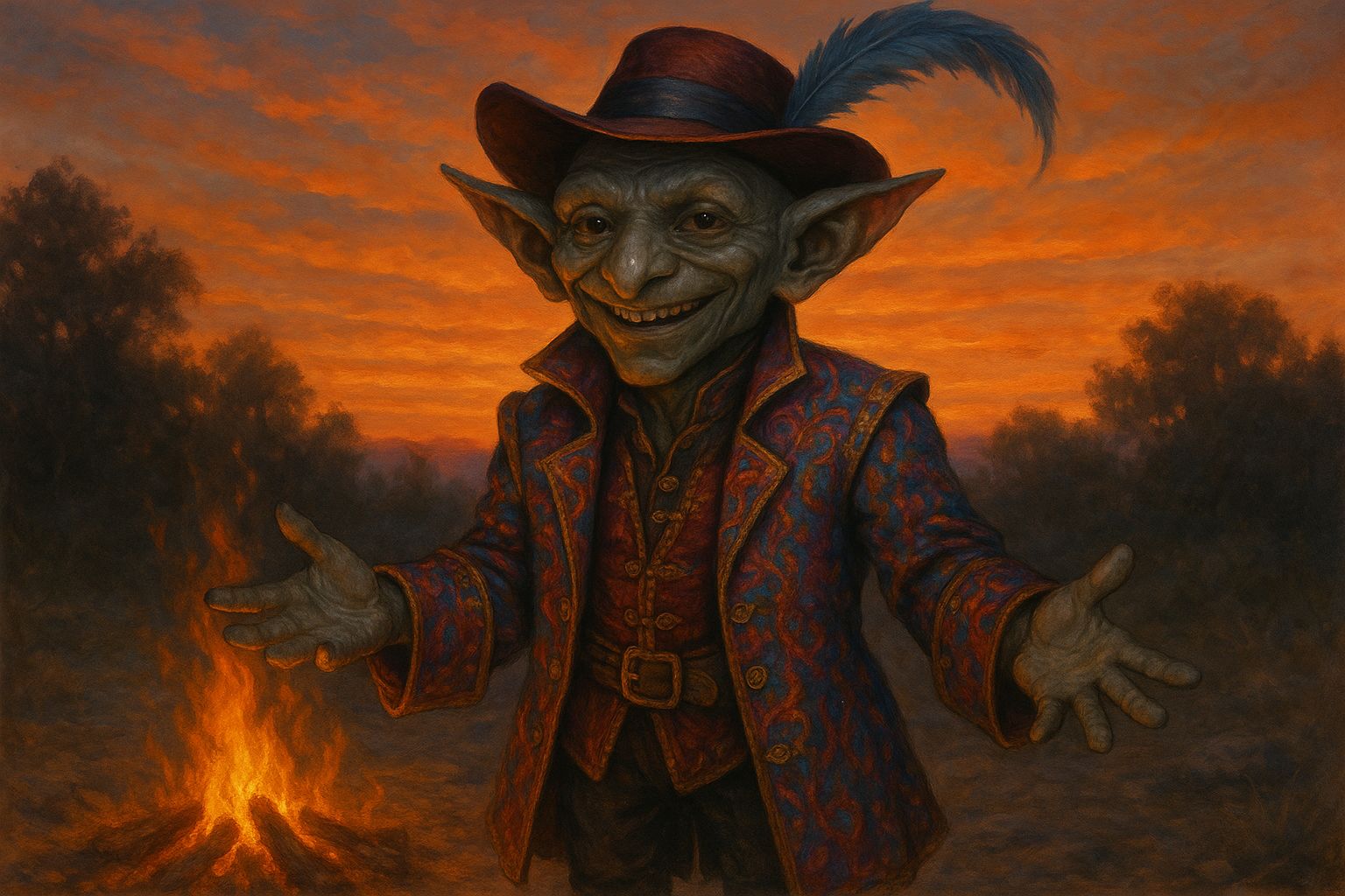 Merrik inviting a guest in