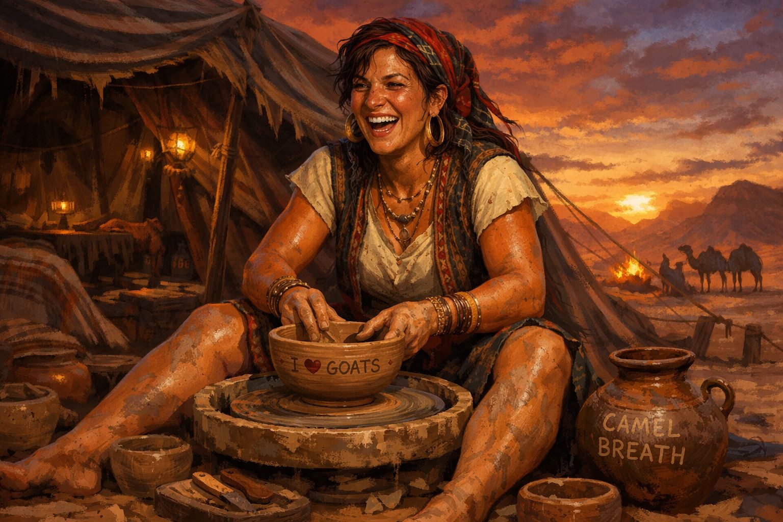 Danya Sun-Bitten, Potter and Mother of Four