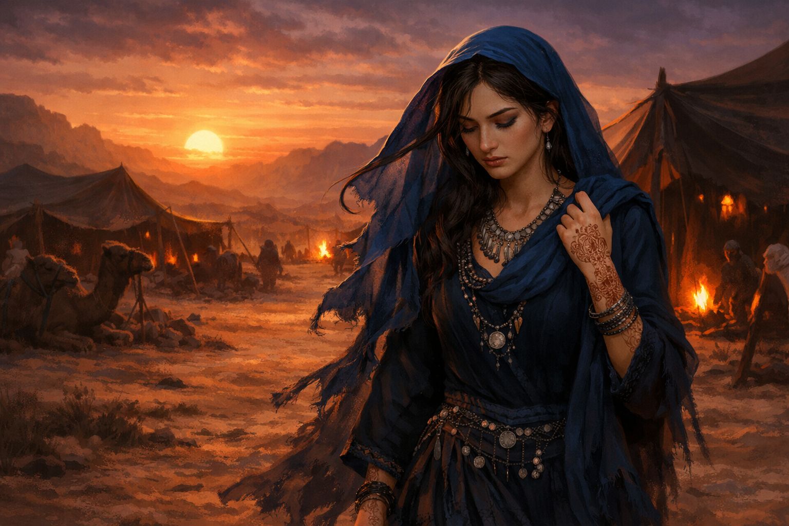Sereh of the Blue Veil, Young Widow