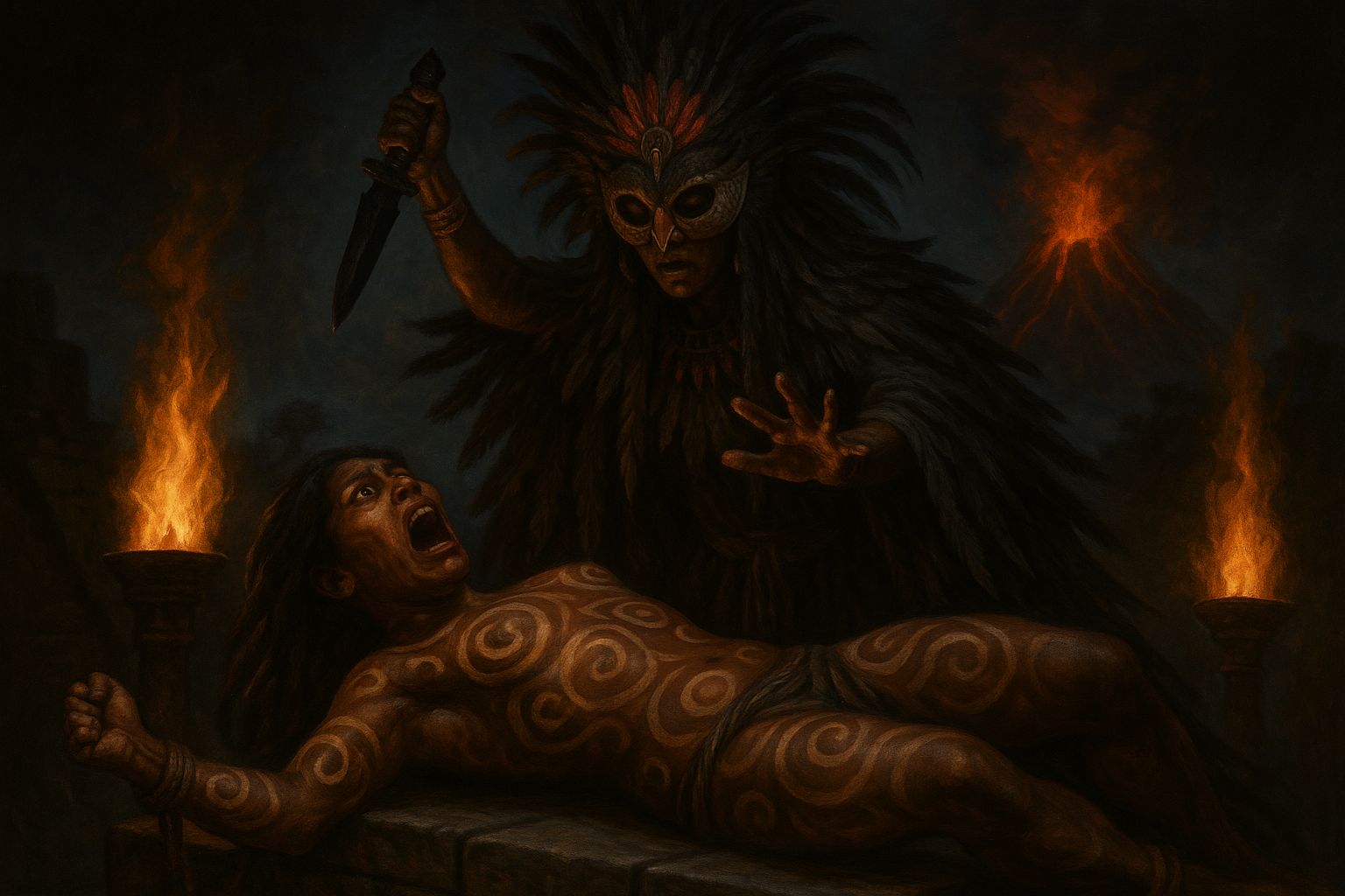 A priestess, ready to perform the sacrifice