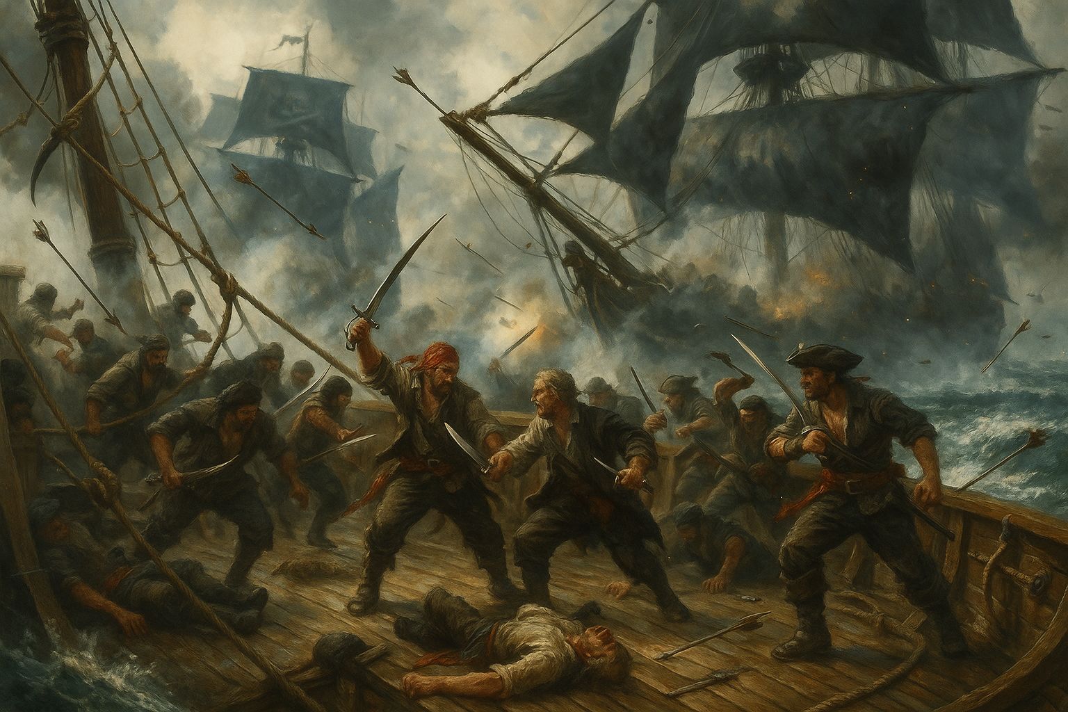 A desperate fight against the pirates