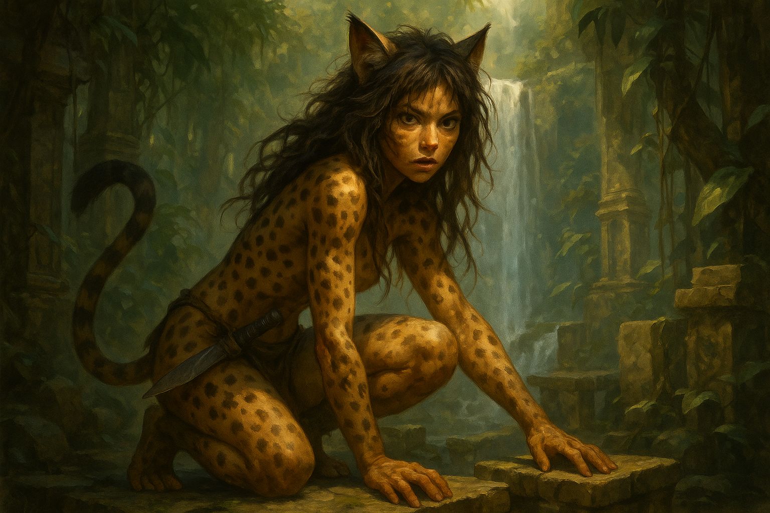 Catling in leopard paint