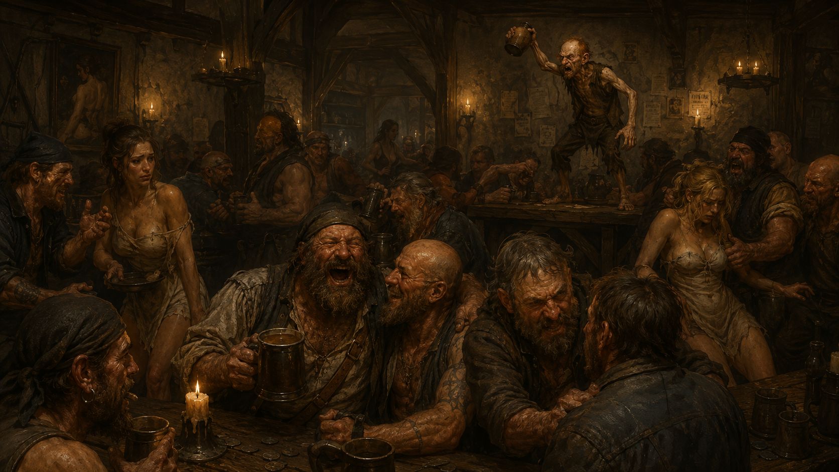 A typical morning at Livia's establishment